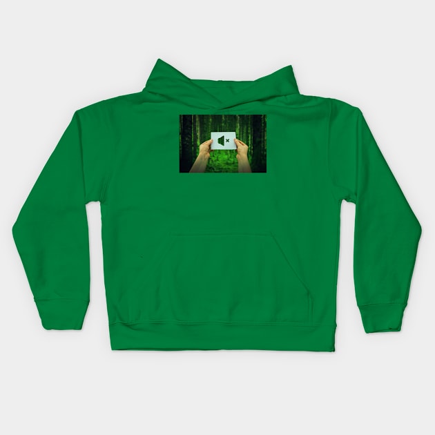 holding silent mode icon Kids Hoodie by 1STunningArt